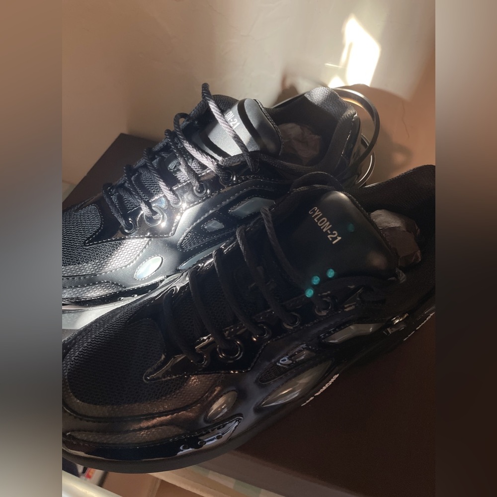 Raf Simons Antei Panelled Lace-Up Sneakers 
IT42 US9 Black. Never worn :/